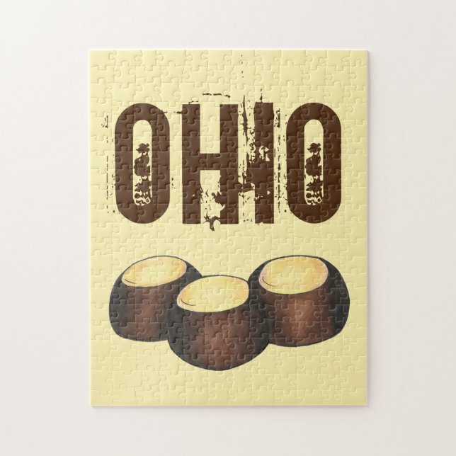 Puzzle Ohio Peanut Butter Buckeye Buck Eye Classic Candy (Vertical)