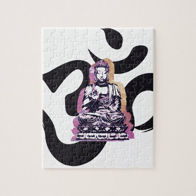 Puzzle Ohmio de Buddah de la puesta del sol (Vertical)