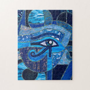 Puzzle Ojo egipcio de Horus - Wadjet - Texturas mixtas
