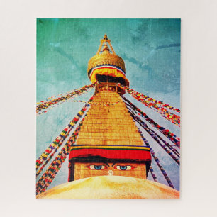 Puzzle Ojos de Buda vintage, Stupa Boudhanath, Nepal