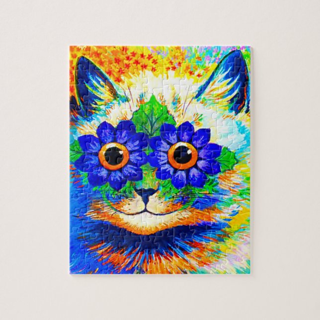 Puzzle Ojos de flor de gato (Vertical)