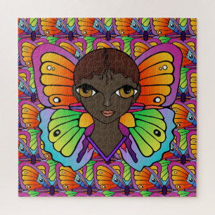 Puzzle Ojos grandes y mariposas