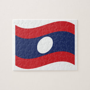 Puzzle Ola de bandera de Laos