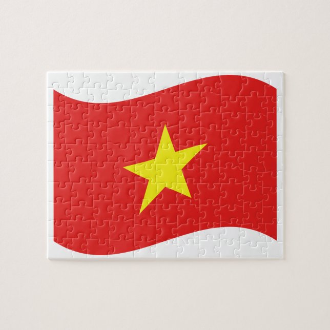 Puzzle Ola de bandera de Vietnam (Horizontal)