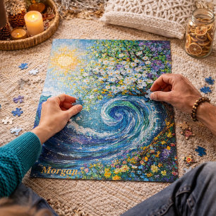 Puzzle Ola del Océano Caprichosa   Pintura Impresionista