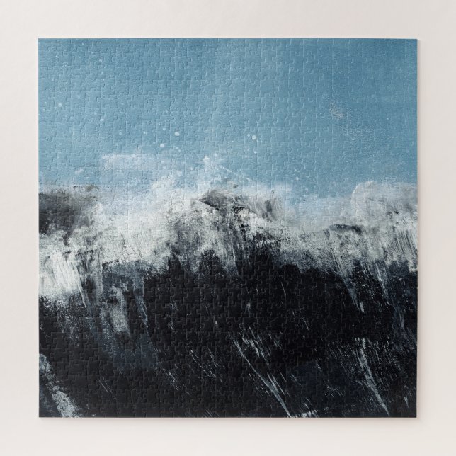 Puzzle Ola marina: diseño pintado a mano (Vertical)