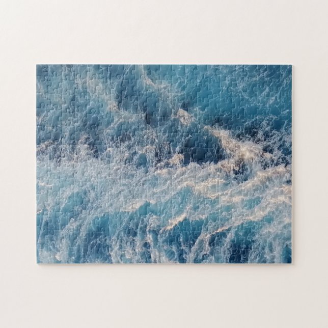 Puzzle Olas azules del océano (Horizontal)