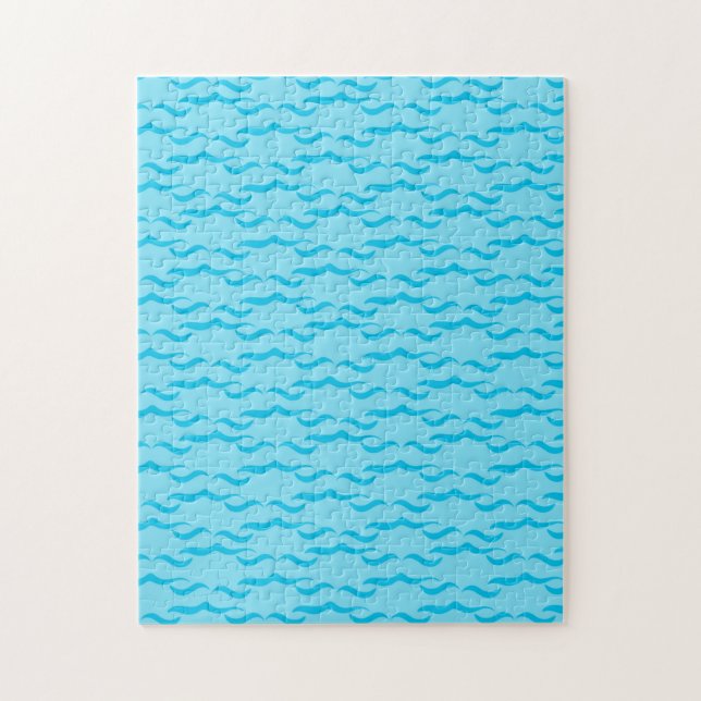 Puzzle Olas de agua de mar azul pastel Océano Pacífico (Vertical)