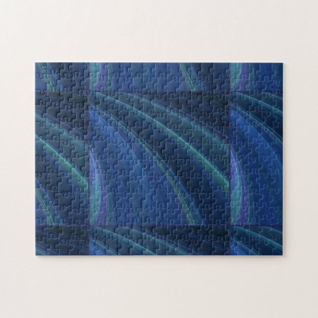 Puzzle Olas de arena suave azul y verde (Horizontal)