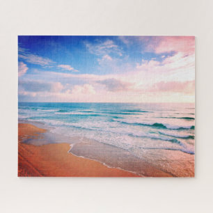 Puzzle Olas de la playa al atardecer, Familia