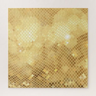 Puzzle Olas de oro brillantes: Textura Mosaica