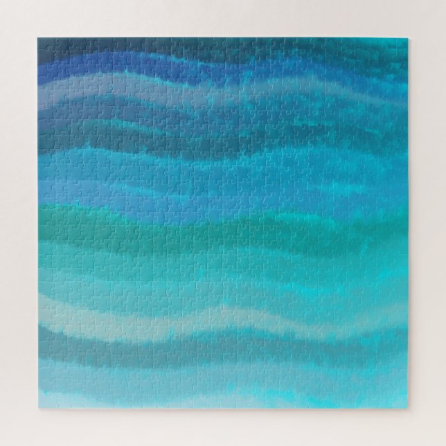 Puzzle Olas De Salado De Playa Costera Sobre Turquesa (Vertical)