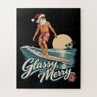Puzzle Olas Glasiosas y Alegres Santa Navidad