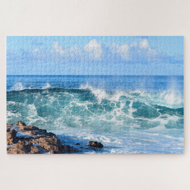 Puzzle Olas oceánicas estrelladas en Hawái - 20x30 pulgad (Horizontal)
