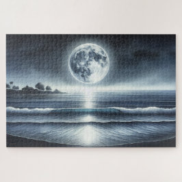 Puzzle Olas oceánicas iluminadas por luna Celestial Noctu