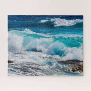 Puzzle Olas y Rocas de Océano Azul, Familia