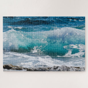 Puzzle Olas Y Rocas Del Océano Azul, Vs 2