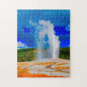 Puzzle Old Faithful Parque Nacional Yellowstone.