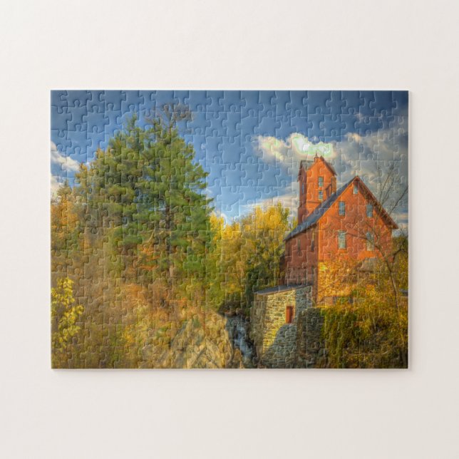 Puzzle Old Mill en Vermont . (Horizontal)