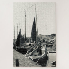 Puzzle Old picture Harbor boat 