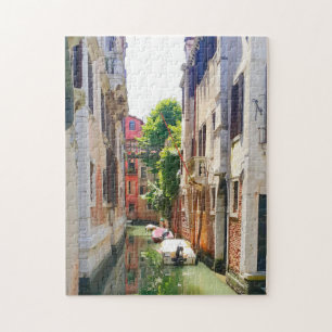 Puzzle Old Town Venice Canal, romantic Italy scene