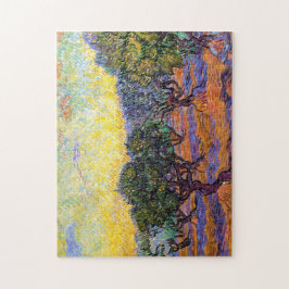 Puzzle Olivos, cielo anaranjado Van Gogh Vincent