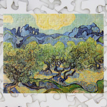 Olivos con Alpilles por Vincent van Gogh