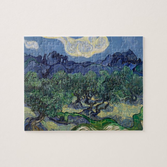 Puzzle Olivos con los Alpilles de Vincent van Gogh (Horizontal)