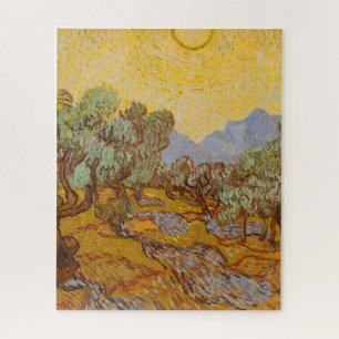 Puzzle Olivos de Van Gogh Cielo Sol Amarillo