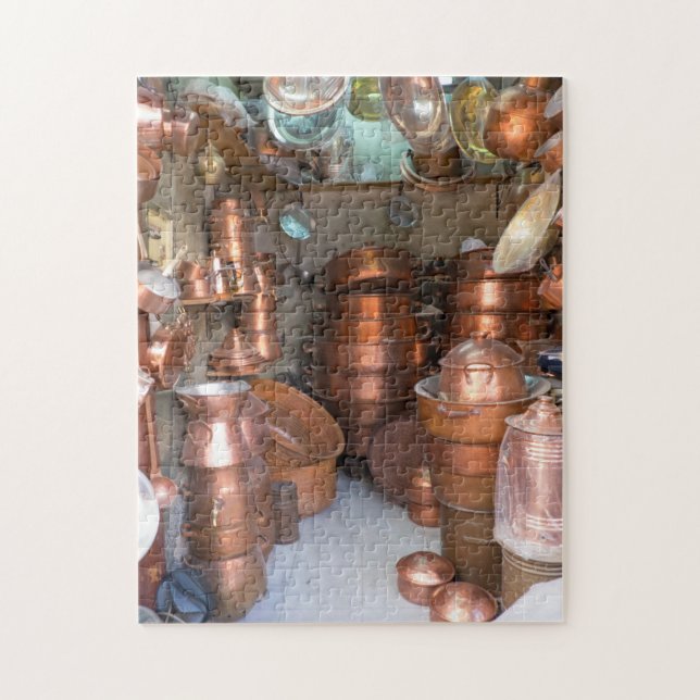 Puzzle Ollas de Cobre en el Mercado (Vertical)