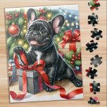 Puzzle Olvídenme de no sé - Labrador negro<br><div class="desc">Un laboratorio negro de bonito y olvidarme de las flores. Olvídate de mí Knot - Material gráfico original de Judy Burrows @ Black Dog Art</div>