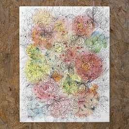 Puzzle Ombre color de agua y dibujos de dibujos de dibujo