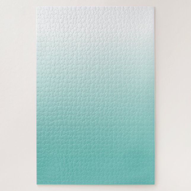 Puzzle Ombre de degradado Verde azulado desafiante (Vertical)