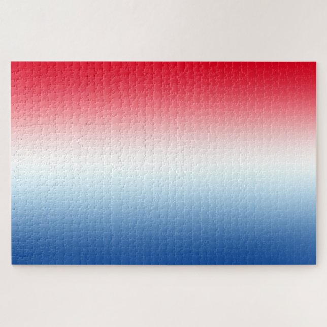Puzzle Ombre Horizontal Rojo Brillante Blanco y Azul (Horizontal)