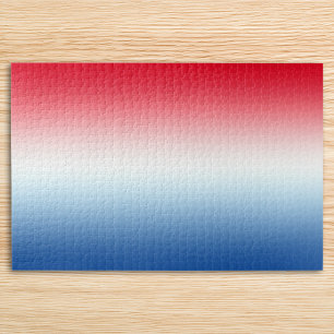 Puzzle Ombre Horizontal Rojo Brillante Blanco y Azul