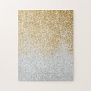 Puzzle Ombre Luxury Design Purpurina Gold y Silver