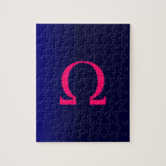 Puzzle Omega griega en rosa #3