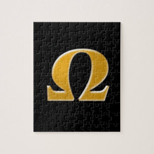 Puzzle Omega griego dorado - Símbolo de resistencia