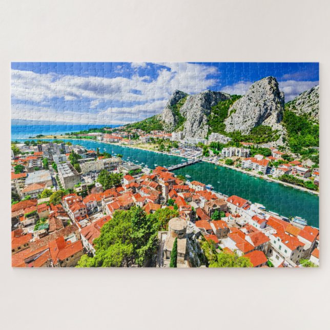 Puzzle Omis Riviera en Dalmacia, Croacia (Horizontal)