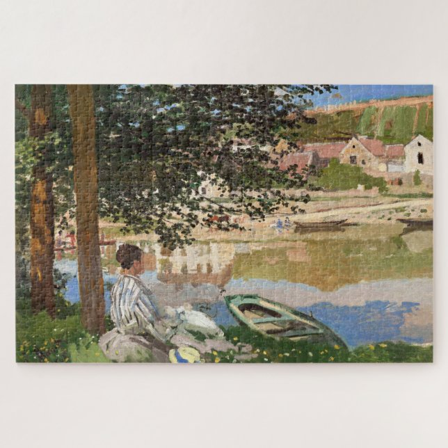 Puzzle On the Bank of the Seine by Monet (Horizontal)