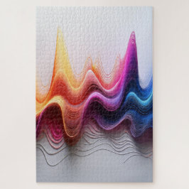 Puzzle Ondas Cromáticas – Flujo Moderno Abstracto de Colo