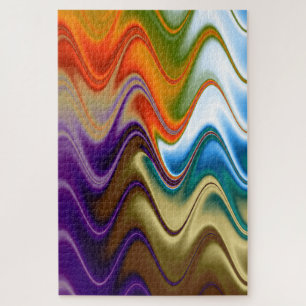 Puzzle Ondulado Multicolor Abstracto