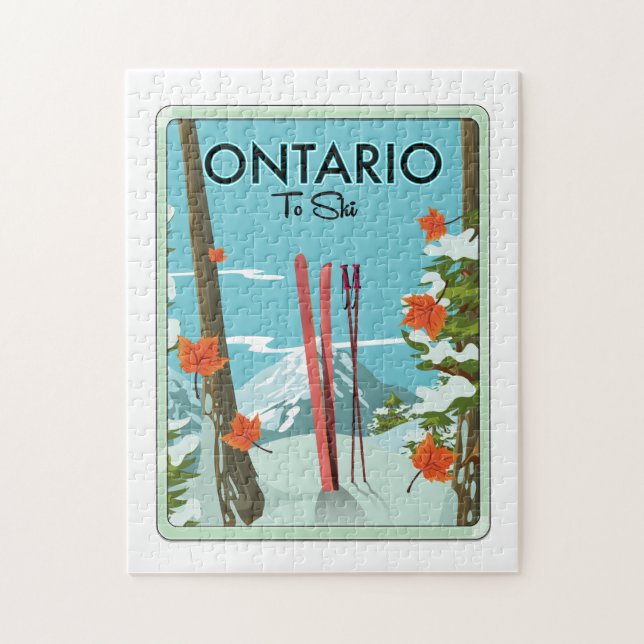Puzzle Ontario para esquiar (Vertical)