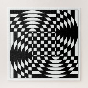 Puzzle Op-Art negro y blanco