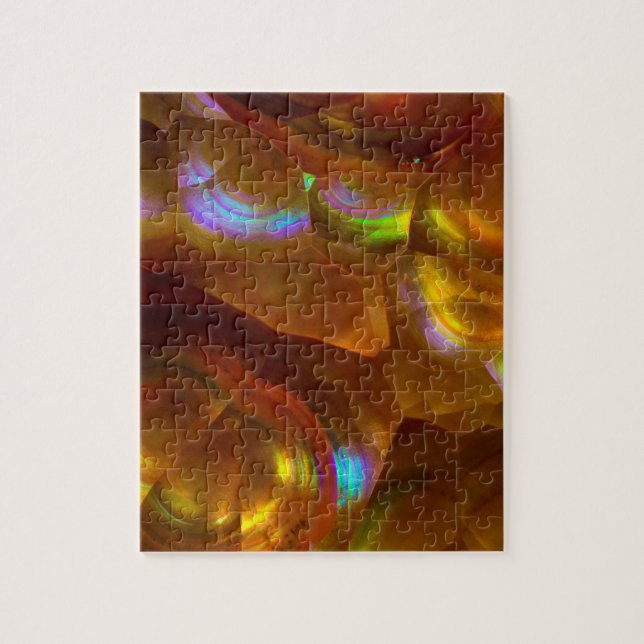 Puzzle Opal de fuego naranja iridiscente (Vertical)