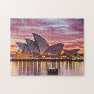 Puzzle Ópera de Sidney en Australia al atardecer