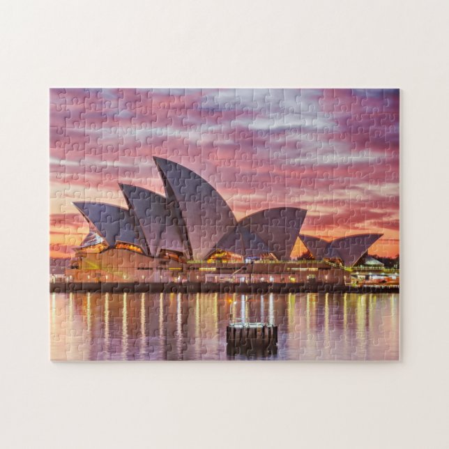 Puzzle Ópera de Sidney en Australia al atardecer (Horizontal)