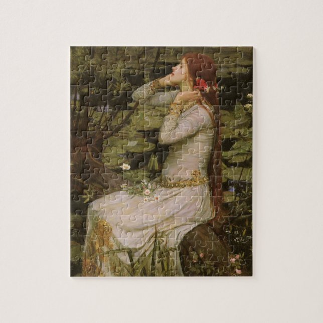 Puzzle Ophelia por el estanque de John William Waterhouse (Vertical)