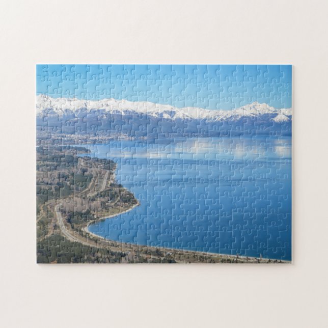 Puzzle Opinión aérea de Bariloche en invierno (Horizontal)