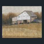 Puzzle Opinión blanca del granero<br><div class="desc">Opinión blanca I del granero de Tim OToole. Ofrece un granero blanco hermoso nestled entre árboles en el campo.</div>